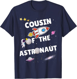 Cousin of the Astronaut Apparel Bday Party Family T-Shirt - T-Shirt | Navy
