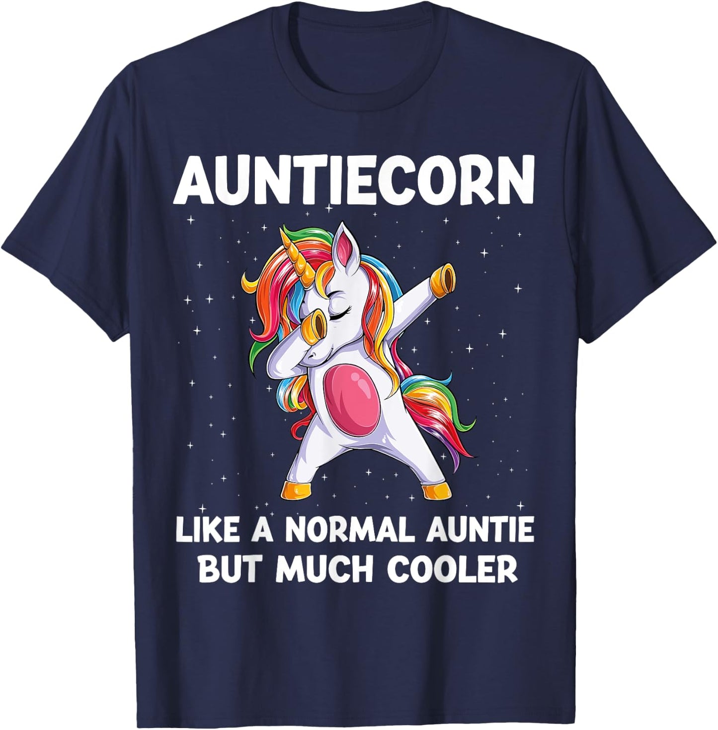 AuntieCorn Auntie Unicorn Birthday Family Matching Bday T-Shirt - T-Shirt | Navy