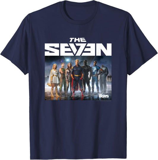 The Boys The Seven Photo Superhero TV Show T-Shirt - T-Shirt | Navy