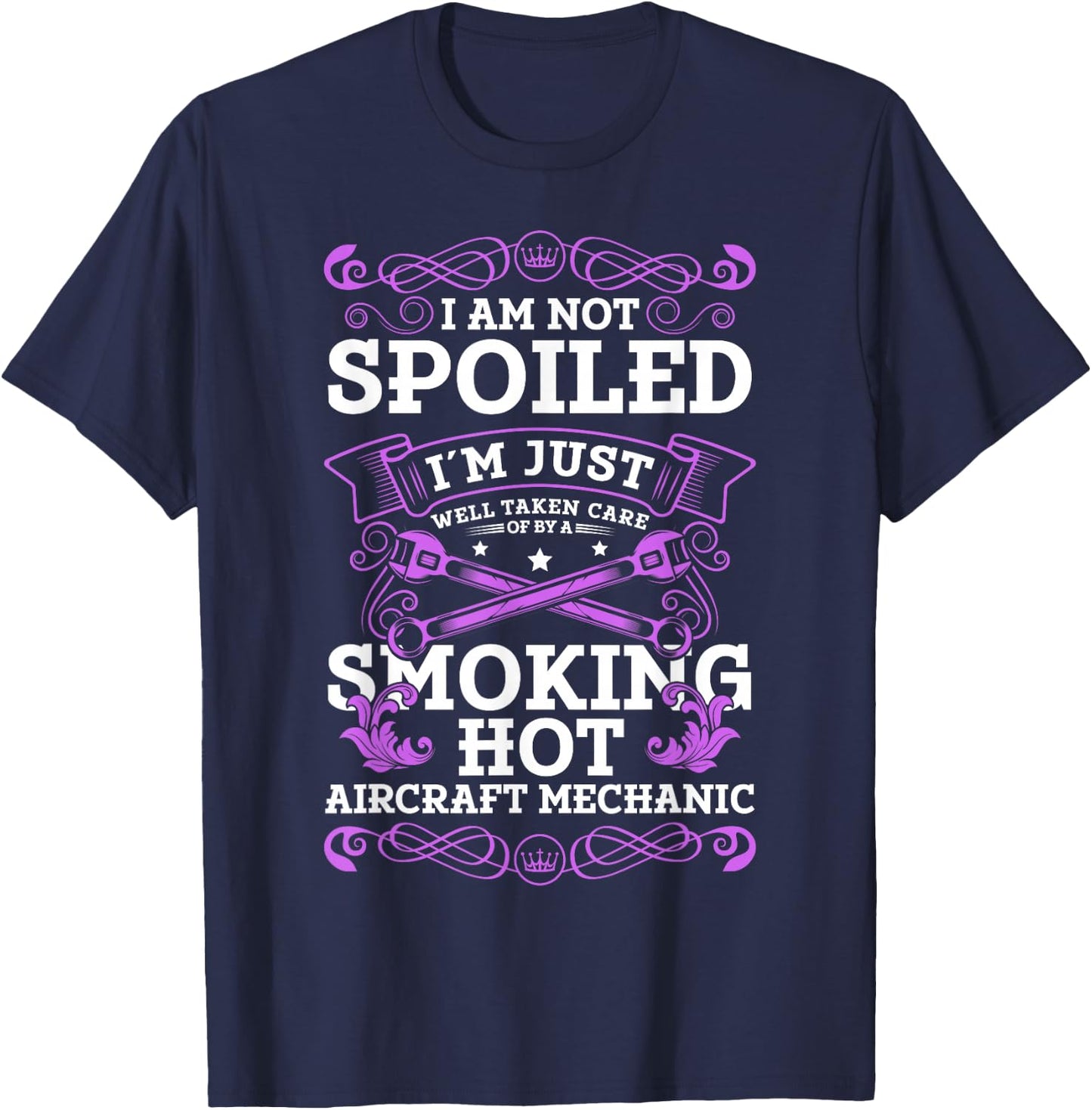 Aviation Mechanic Aeroplane Girlfriend Aeroplane Mechanic Woman T-Shirt - T-Shirt | Navy