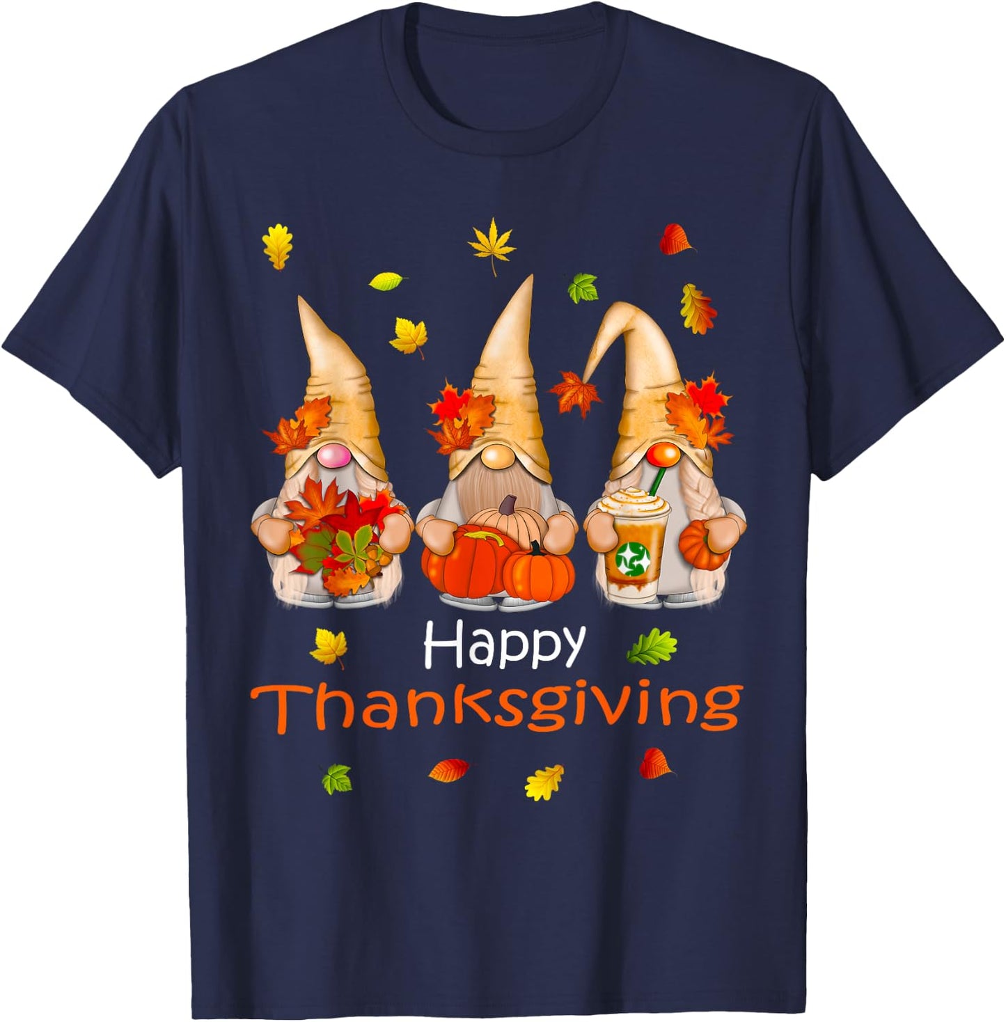 Funny Thanksgiving Shirts Gnome - Gnomies Family T-Shirt - T-Shirt | Navy