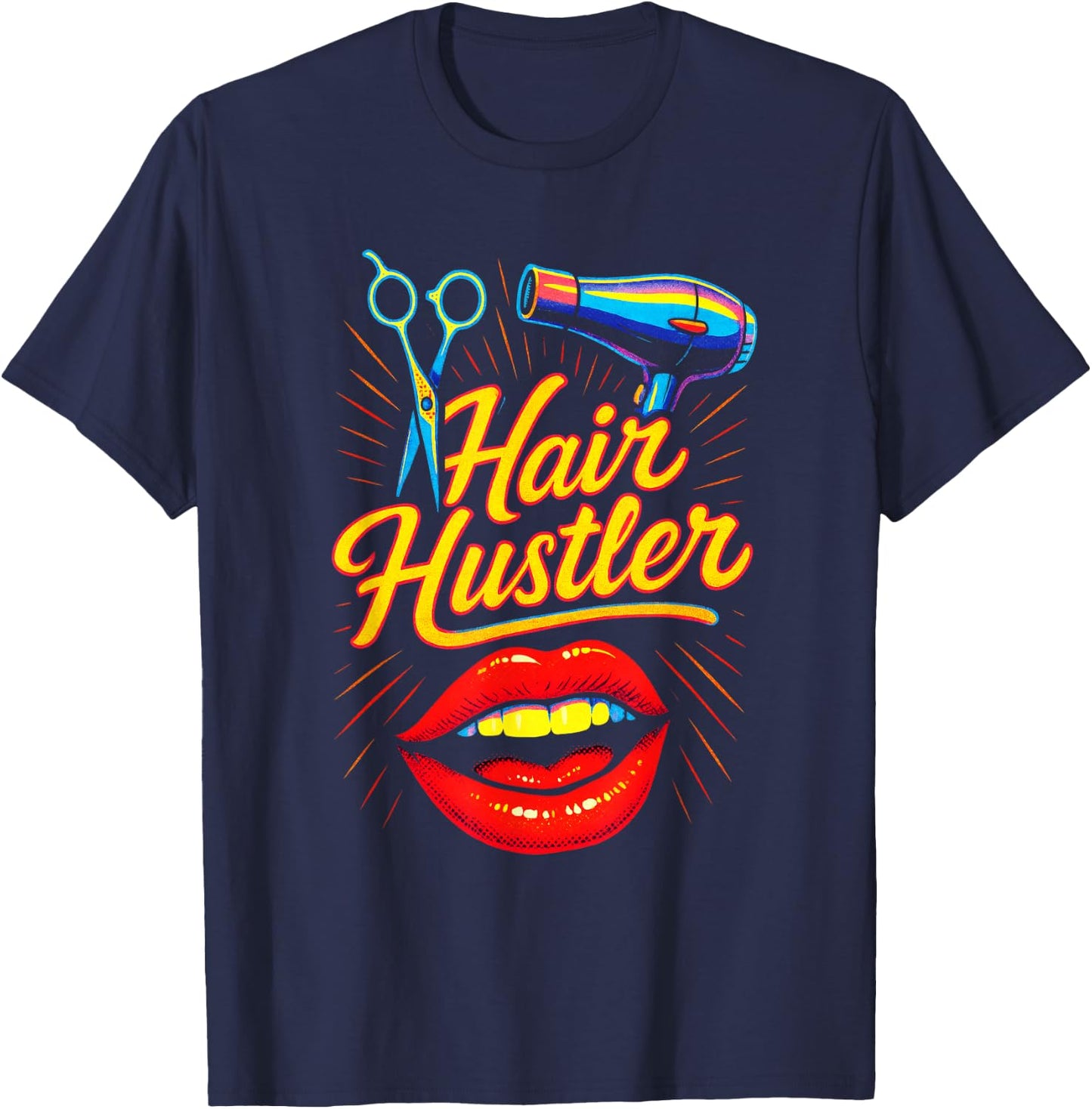 Hair Hustler - Stylist Salon Beauty Professional T-Shirt - T-Shirt | Navy