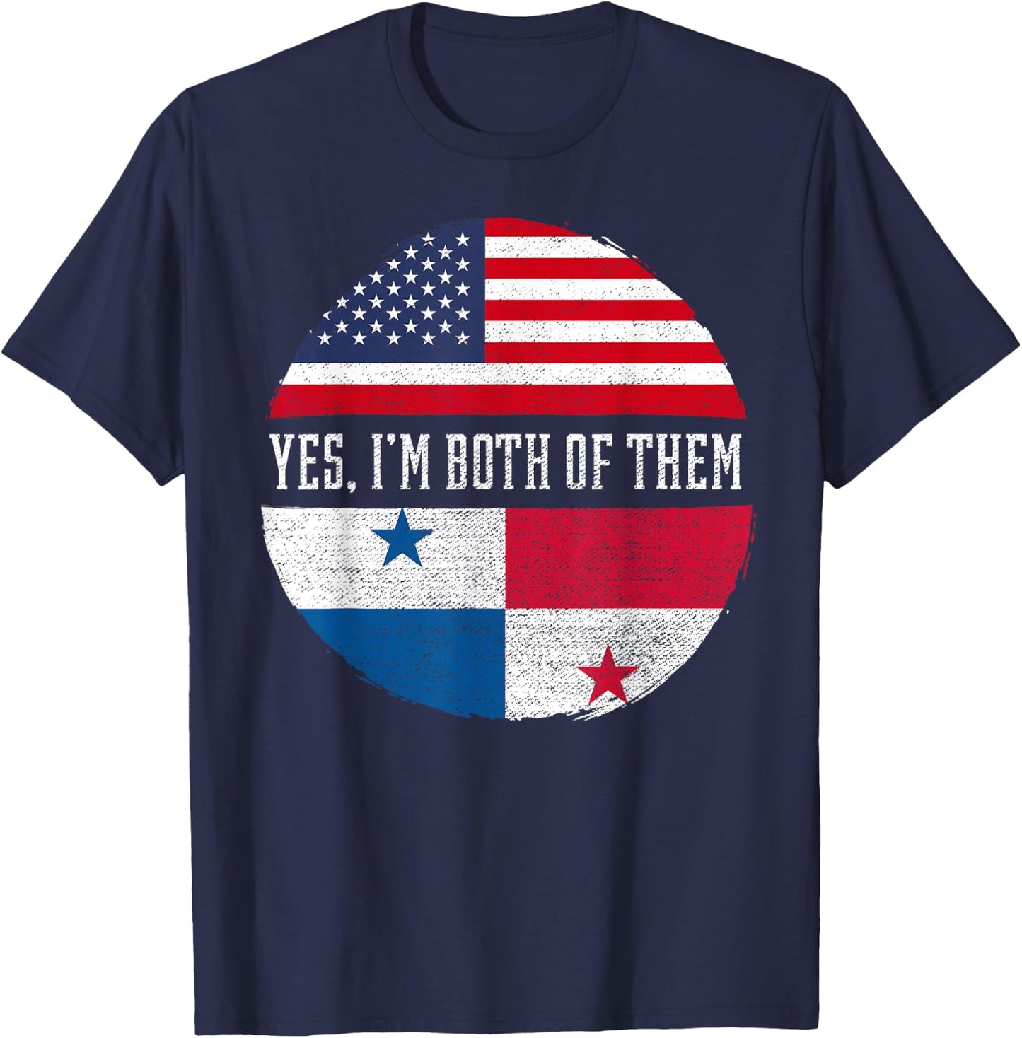 Half American Half Panamanian USA Flag Panama Heritage DNA T-Shirt - T-Shirt | Navy