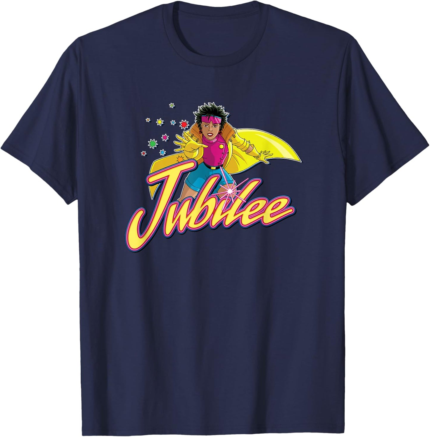 Marvel X-Men Jubilee Retro 90s T-Shirt - T-Shirt | Navy