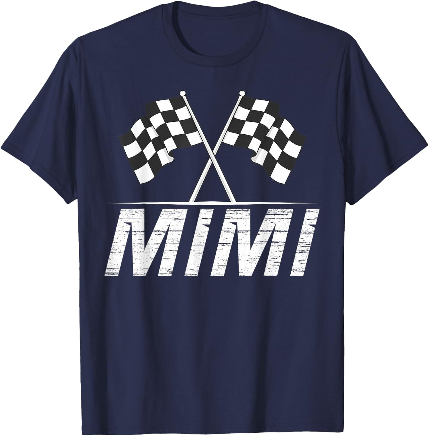 Race Car Birthday Party Racing Family Mimi Pit Crew T-Shirt - T-Shirt | Navy