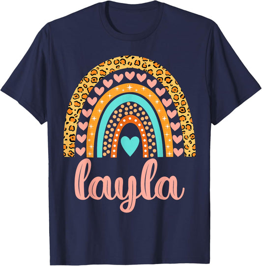 Layla Layla Name Birthday Shirt Gift T-Shirt - T-Shirt | Navy