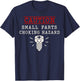 Caution Small Parts Choking Hazard Graphic Design T-Shirt - T-Shirt | Navy