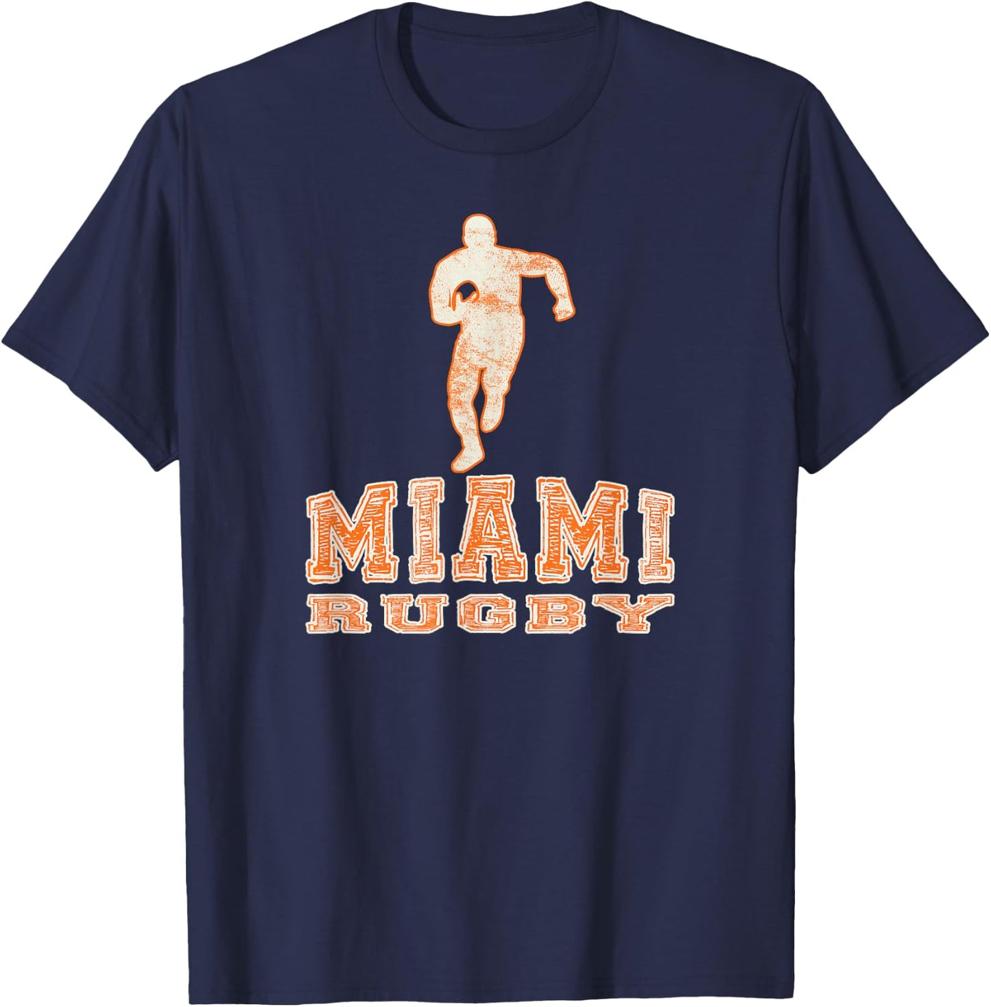 Vintage Miami FL Rugby Shirt T-Shirt - T-Shirt | Navy