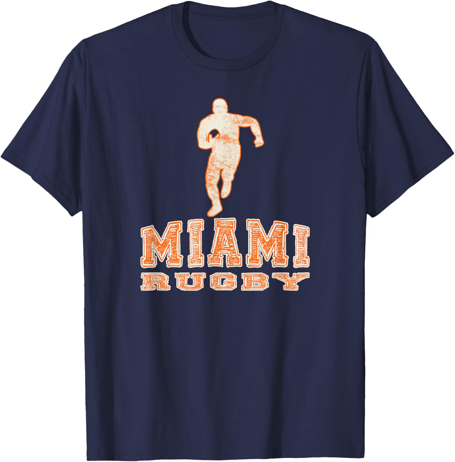 Vintage Miami FL Rugby Shirt T-Shirt - T-Shirt | Navy
