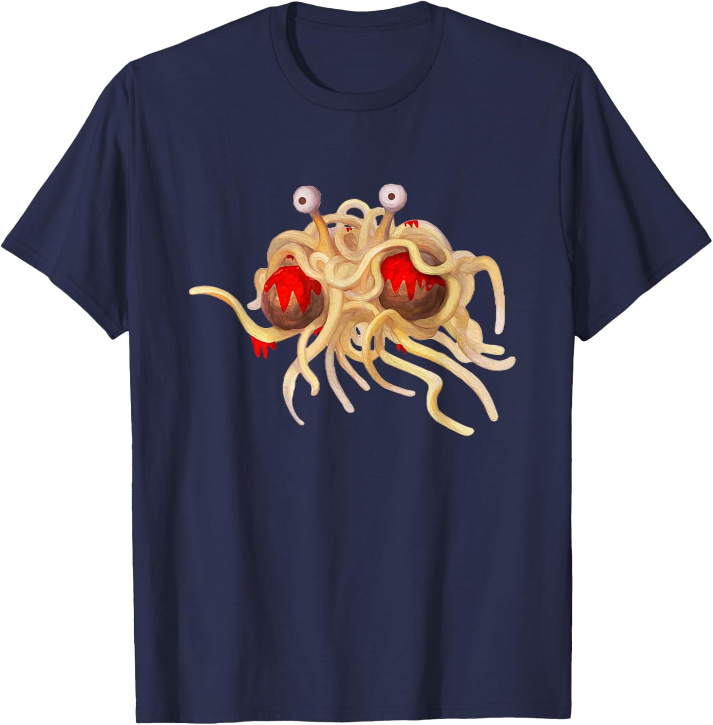 FSM - Flying Spaghetti Monster - Funny Pastafarian Atheist T-Shirt - T-Shirt | Navy