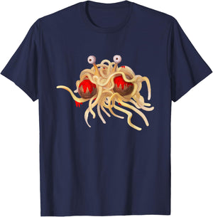 FSM - Flying Spaghetti Monster - Funny Pastafarian Atheist T-Shirt - T-Shirt | Navy