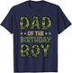 Dad of The Birthday Boy Camo Family Group Matching T-Shirt - T-Shirt | Navy