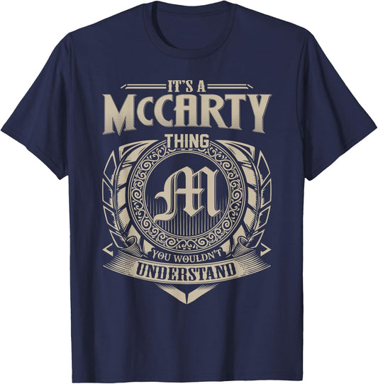 It's A McCARTY Thing You Wouldn't Understand Name Vintage T-Shirt - T-Shirt | Navy