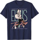 Elvis Presley Vintage - Classic Fit, , Short Sleeve, Black T-Shirt - T-Shirt | Navy
