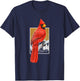 Red Cardinal Bird Watcher Bird Watching Vintage Nature Bird T-Shirt - T-Shirt | Navy