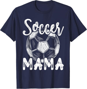 Soccer Mama Women Family Matching Team Player Soccer Ball T-Shirt - T-Shirt | Navy