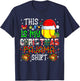 This Is My Christmas Pajama Shirt Santa Softball Ball Player T-Shirt - T-Shirt | Navy