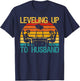 Gamer Engagement Future Mr & Mrs Leveling Up To Husband T-Shirt - T-Shirt | Navy