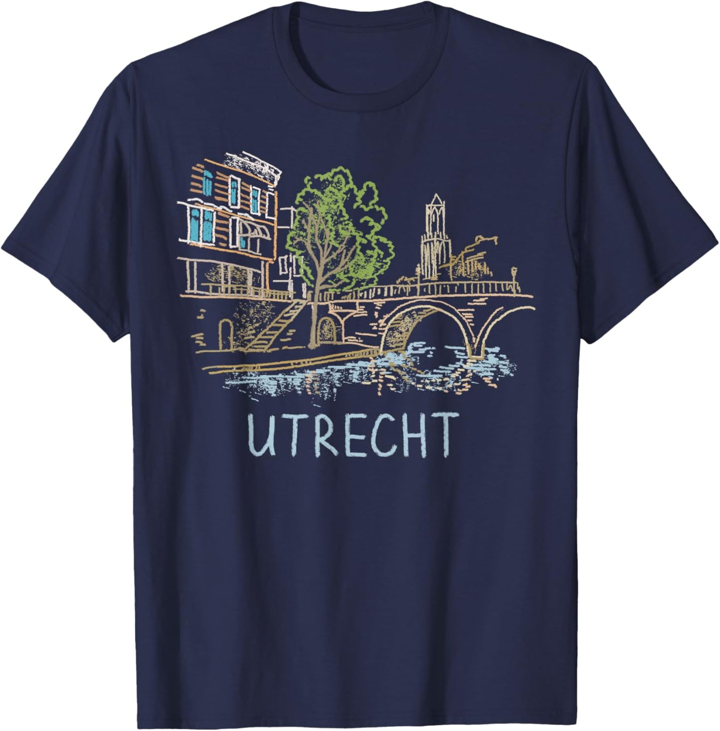 Utrecht Netherlands Art Gift Men Women T-Shirt - T-Shirt | Navy