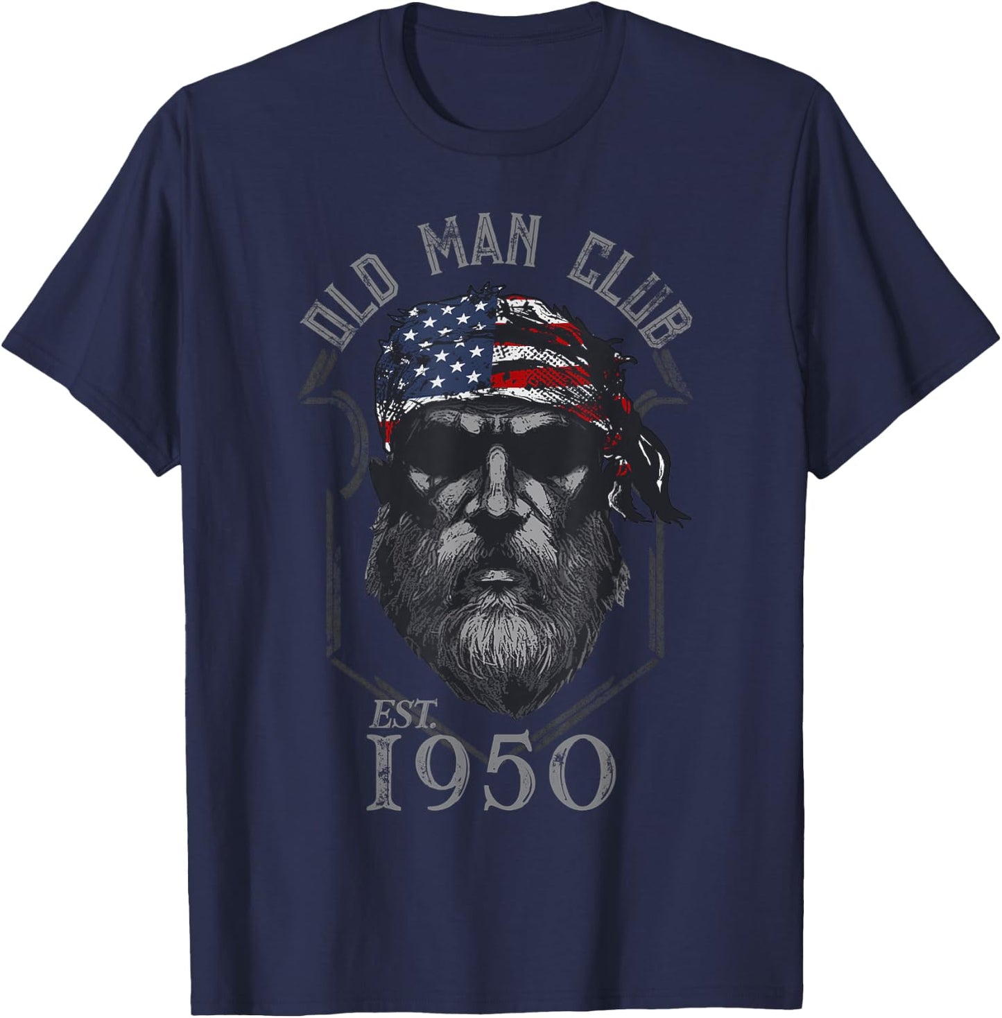 Old Man Club: Established 1950 T-Shirt - T-Shirt | Navy