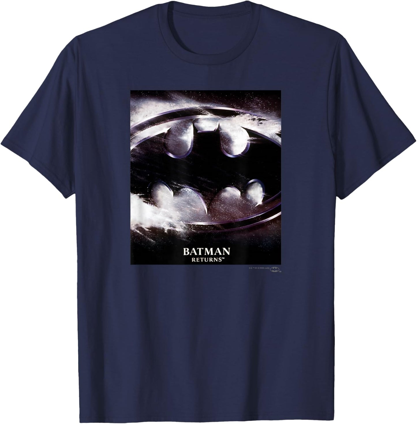 Batman Returns Snow Icon Poster T-Shirt - T-Shirt | Navy
