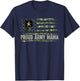 Vintage Proud Army Mama Camo American Flag Veteran Gift T-Shirt - T-Shirt | Navy