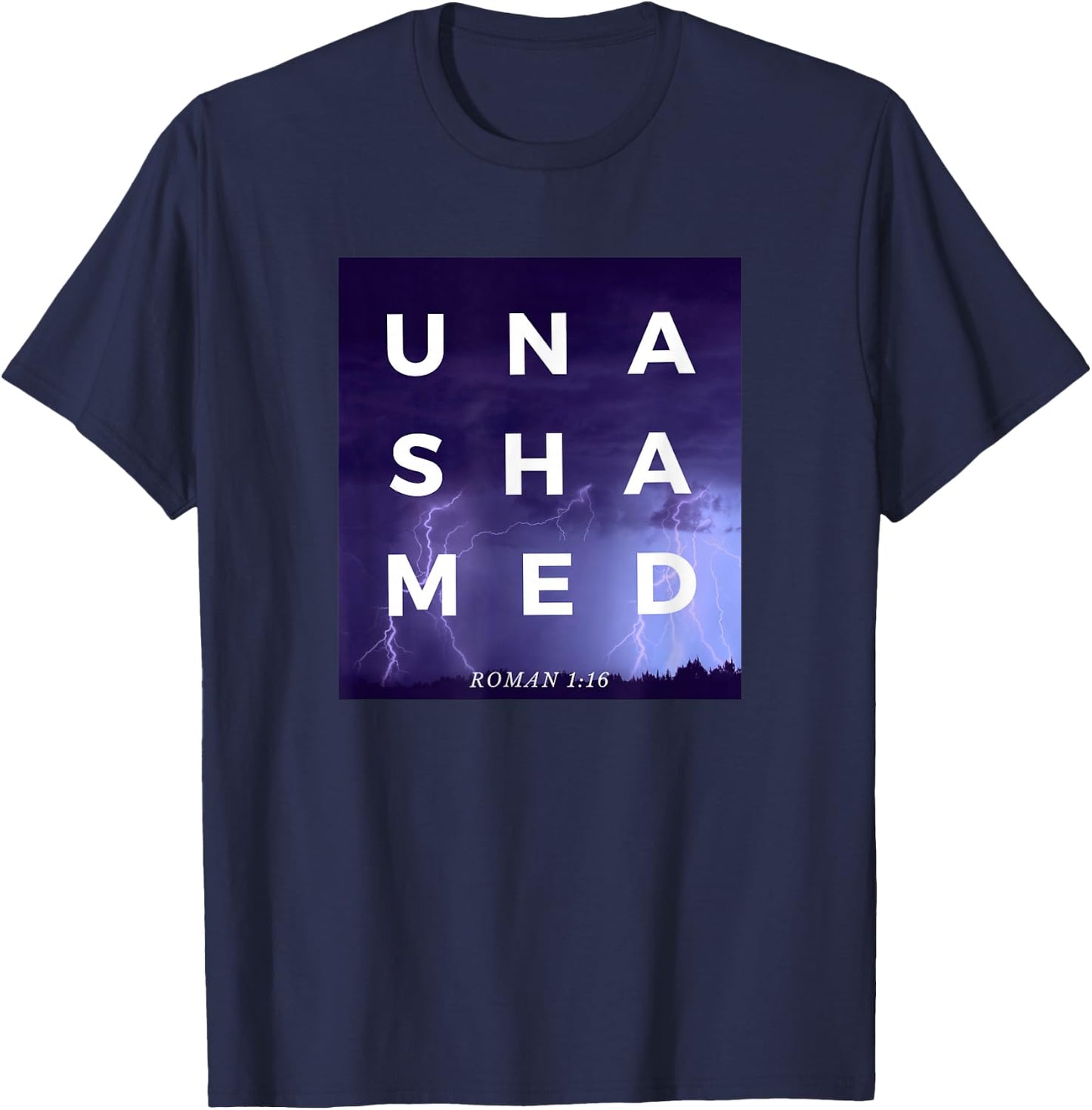 Unashamed 116 Unashamed Tour Roman 1:16 Men's Women's Kid's T-Shirt - T-Shirt | Navy