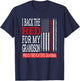 I Back The Red For My Grandson Firefighter's Grandma Family T-Shirt - T-Shirt | Navy