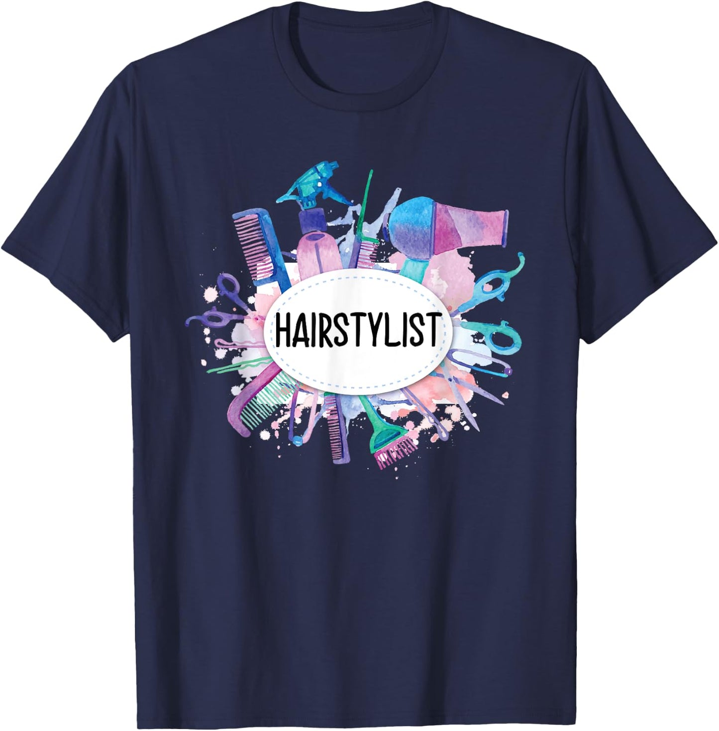 Barber Hairdresser Women Gift Hairstylist T-Shirt - T-Shirt | Navy