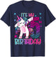 5 Year Old Unicorn Dabbing 5th Birthday Girl Unicorn Party T-Shirt - T-Shirt | Navy