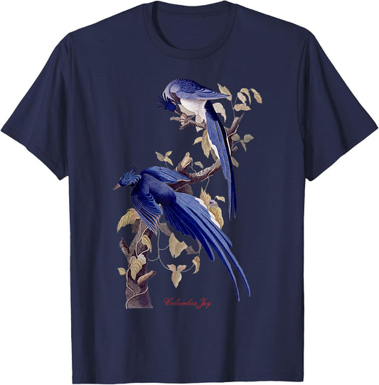 Audubon Columbia Jay North American Birds Education Nature T-Shirt - T-Shirt | Navy