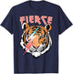 Vintage Retro Fierce Tiger Cool 80's 90's Style Lover Gift T-Shirt - T-Shirt | Navy