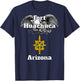 Fort Huachuca Military Intelligence Branch Design on back T-Shirt - T-Shirt | Navy
