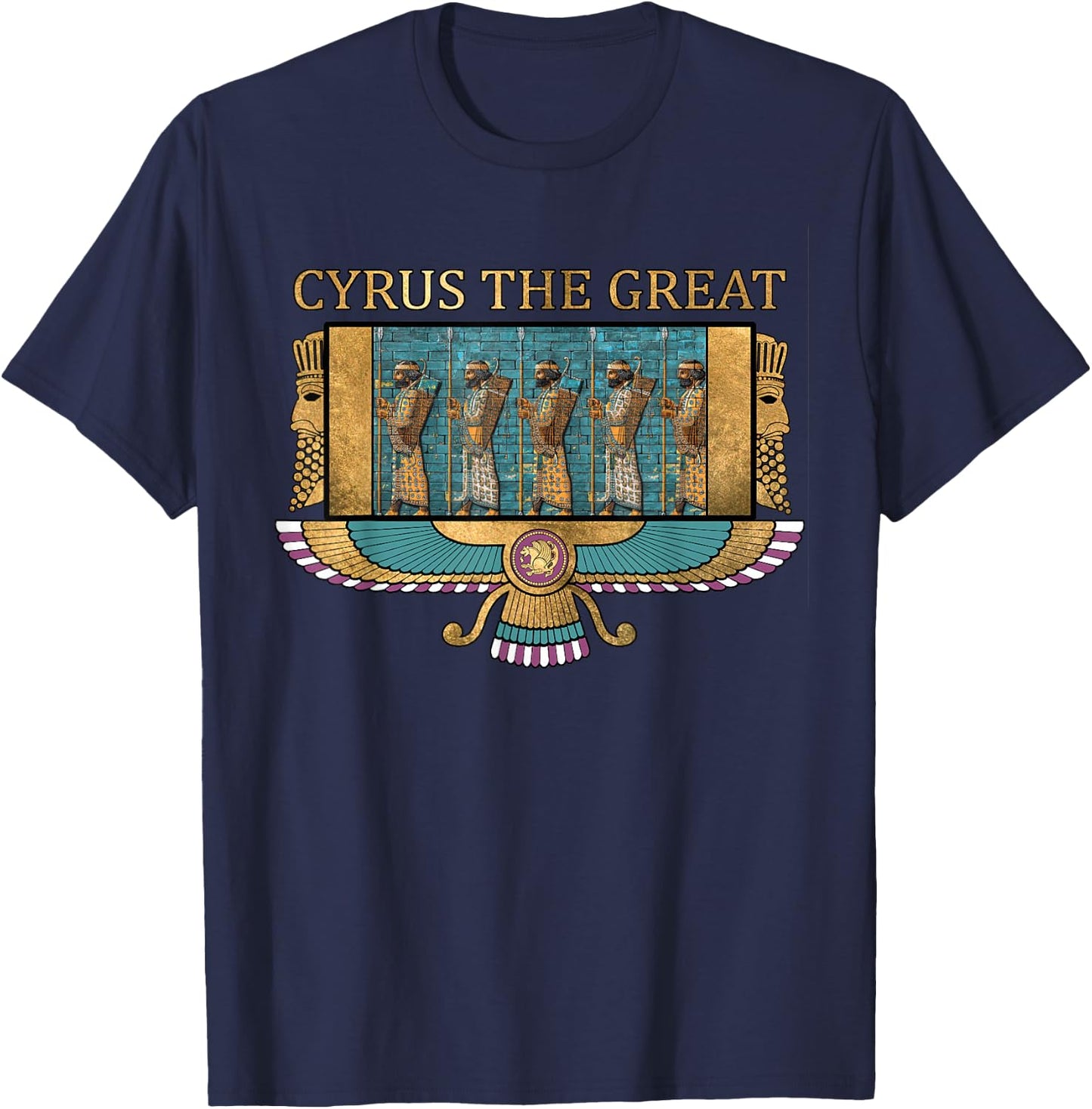 Cyrus the Great Ancient Persia Achaemenid Persian T-Shirt - T-Shirt | Navy