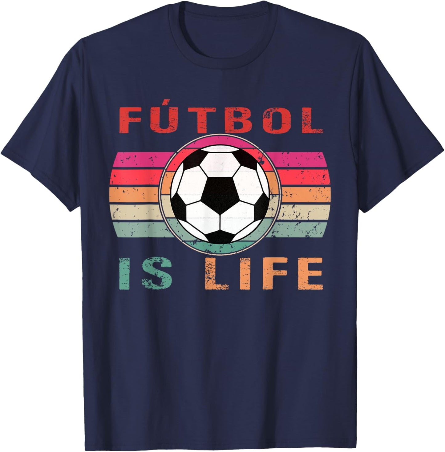 Futbol is Life Futbol is Life Vintage T-Shirt - T-Shirt | Navy