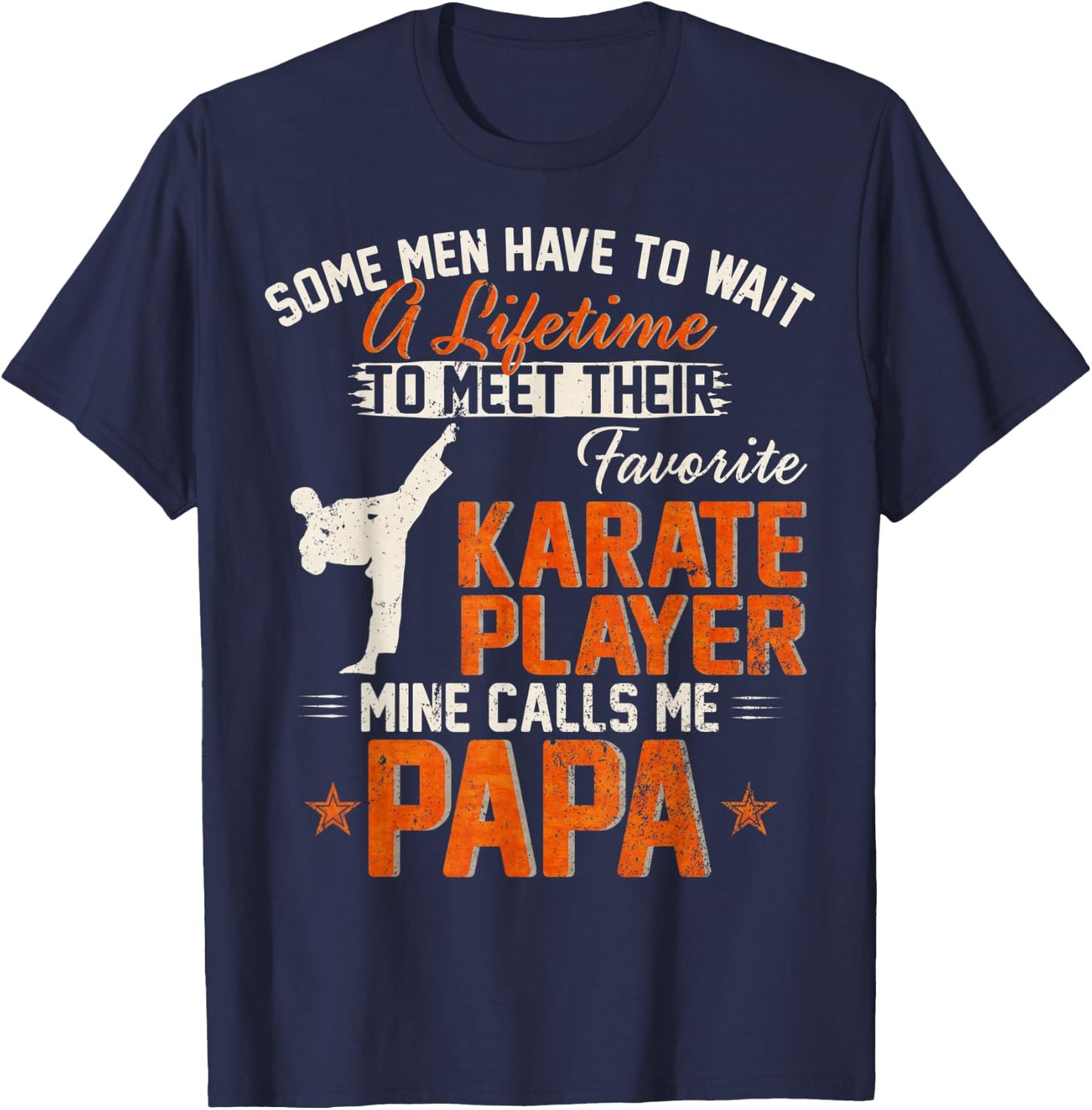 Vintage My Favorite Karate Player Calls Me Papa Karateka T-Shirt - T-Shirt | Navy