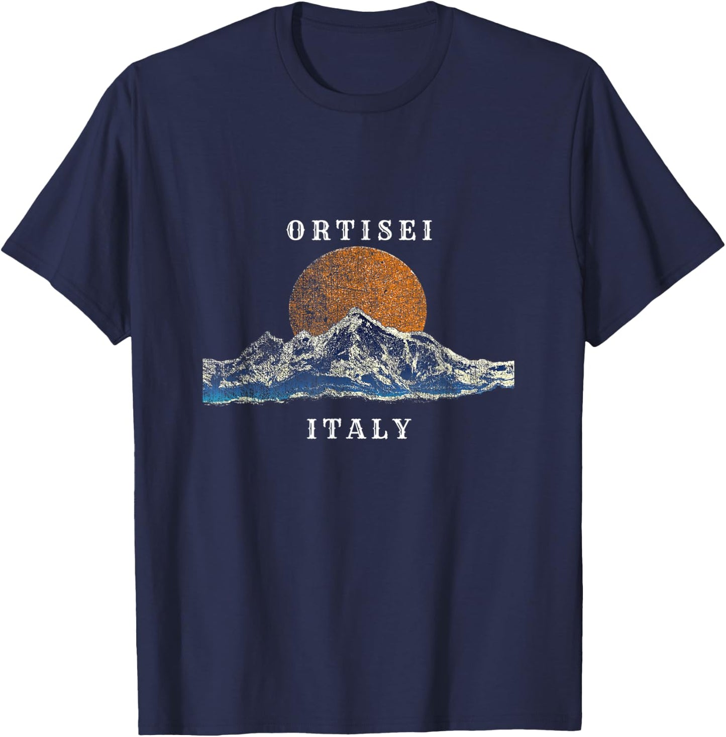 Mountains of Ortisei Italy T-Shirt - T-Shirt | Navy