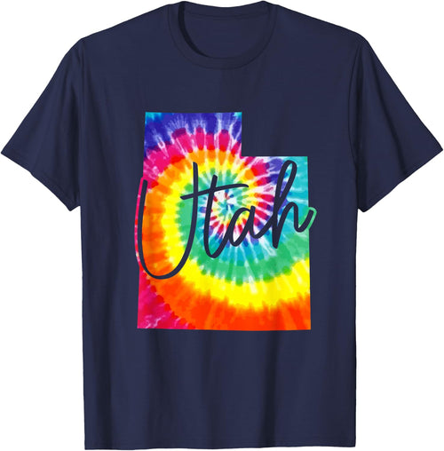 Utah Tie Dye State Map Pride Hippie Vintage Retro