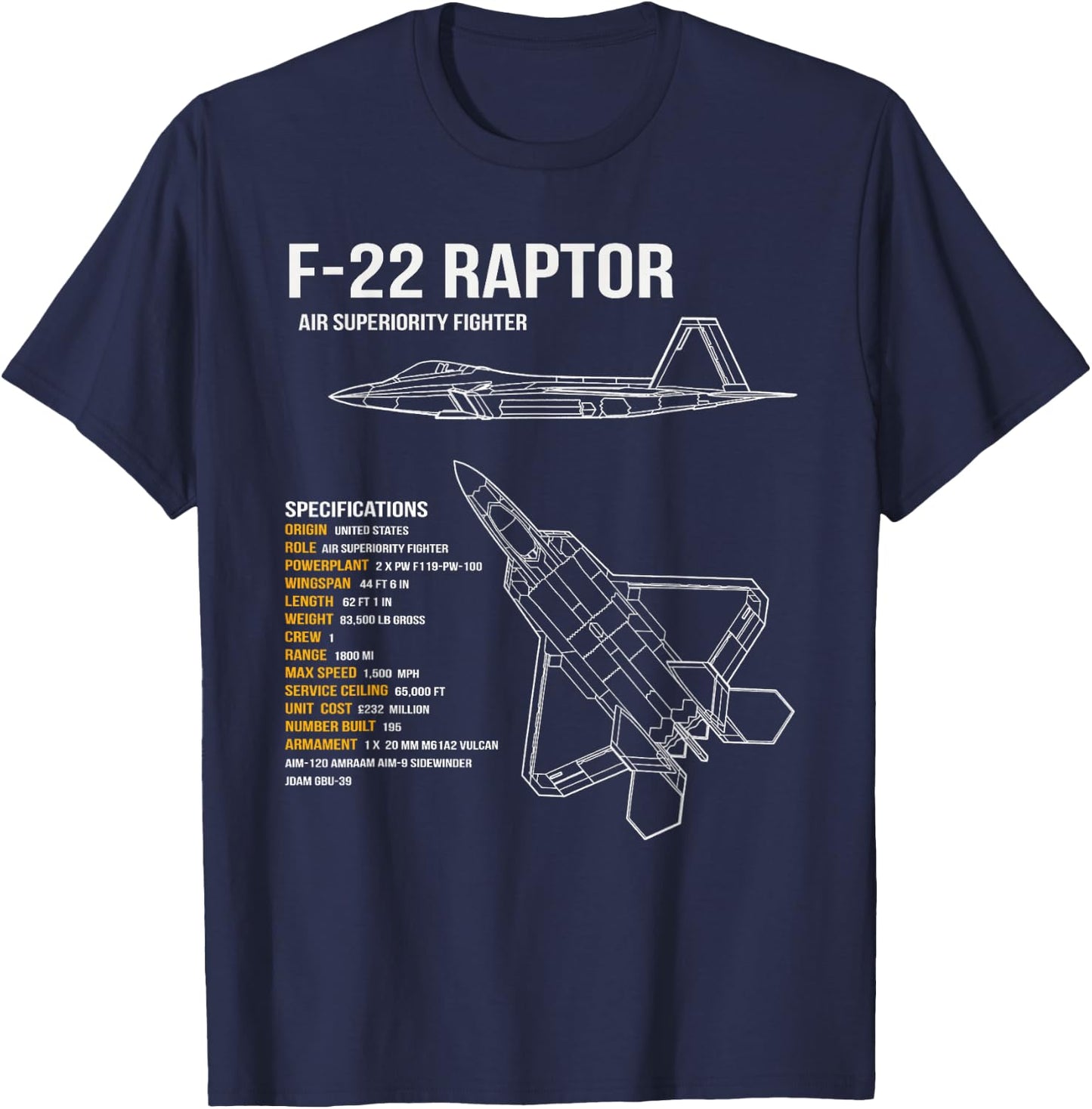 F-22 Raptor T-Shirt - T-Shirt | Navy