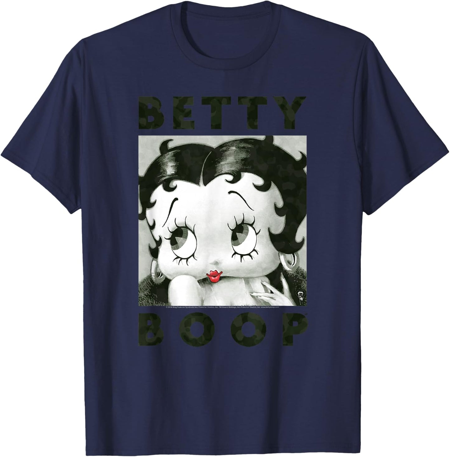 Betty Boop Camo Glamour T-Shirt - T-Shirt | Navy