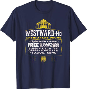 Westward Ho Las Vegas Hotel Casino Retro Vintage T-Shirt - T-Shirt | Navy