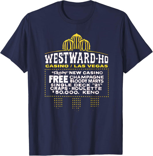 Westward Ho Las Vegas Hotel Casino Retro Vintage T-Shirt - T-Shirt | Navy