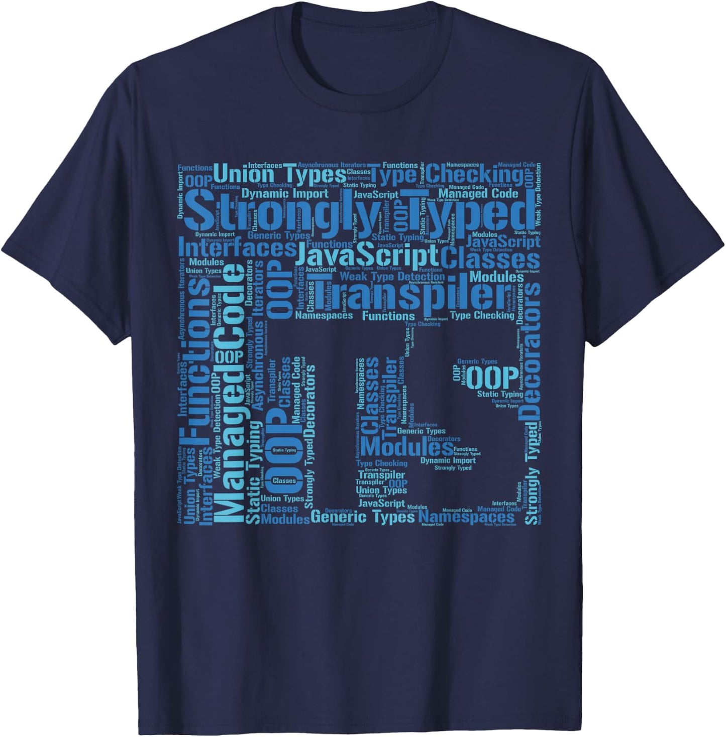 Original TypeScript Cloud | JavaScript T-Shirt - T-Shirt | Navy