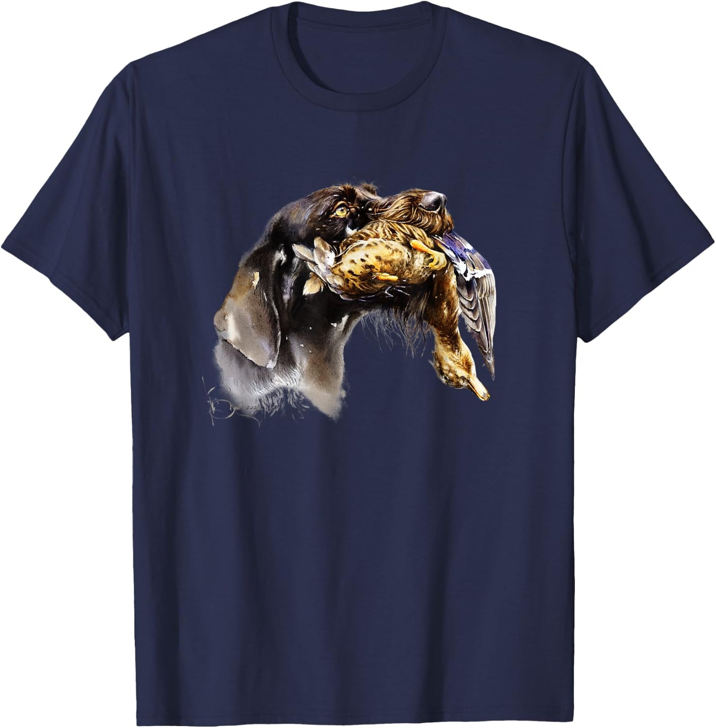 German Wirehaired Pointer Deutsch Drahthaar T-Shirt - T-Shirt | Navy