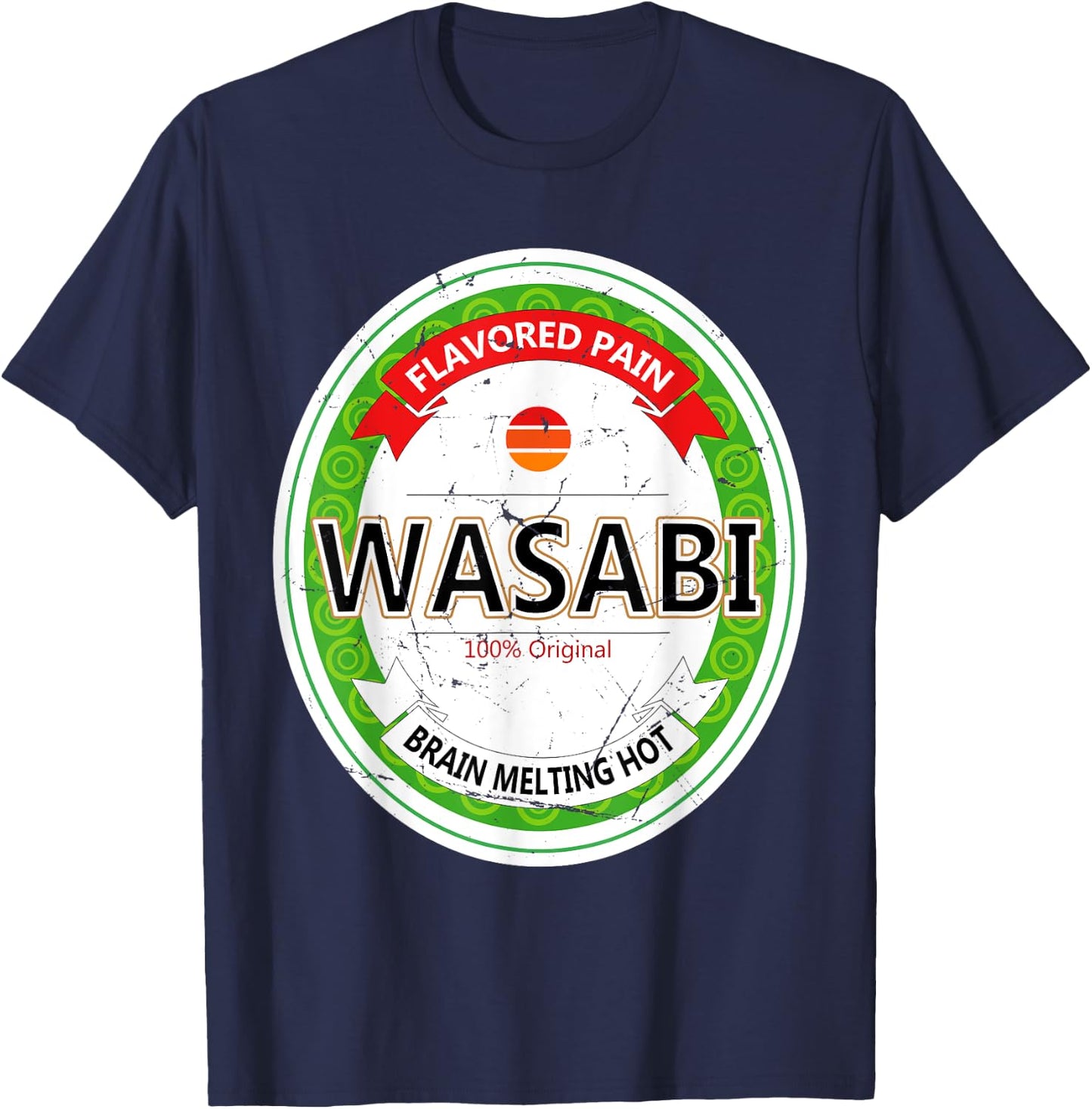 Wasabi Funny Japanese Sushi Condiment Halloween Costume T-Shirt - T-Shirt | Navy