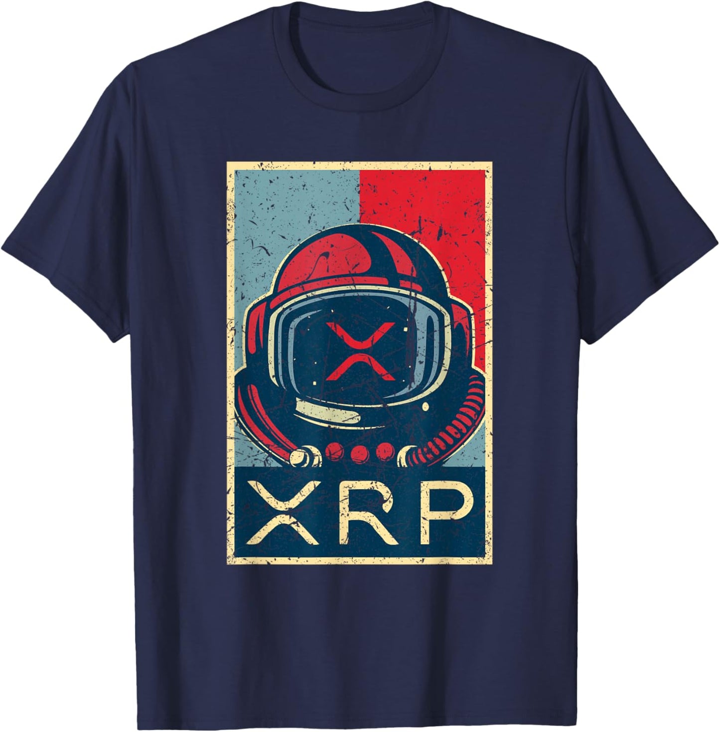 Retro Vintage XRP Ripple Clothing Astronaut Men Women T-Shirt - T-Shirt | Navy