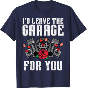 Valentines Day Mechanic Id Leave Garage For You Men Boys Kid T-Shirt - T-Shirt | Navy