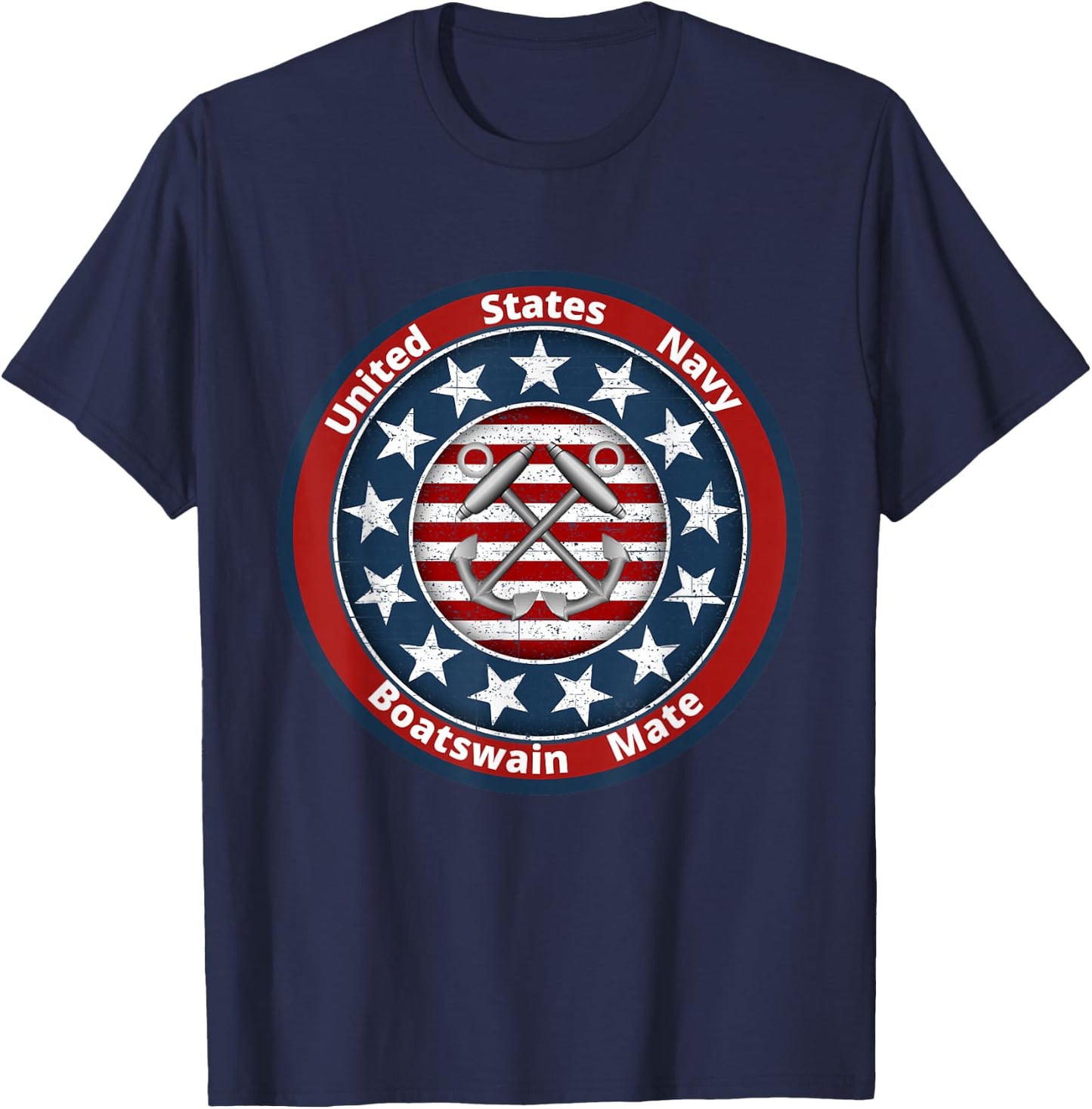 Navy Boatswain Mate Anchor and American Flag T-Shirt - T-Shirt | Navy