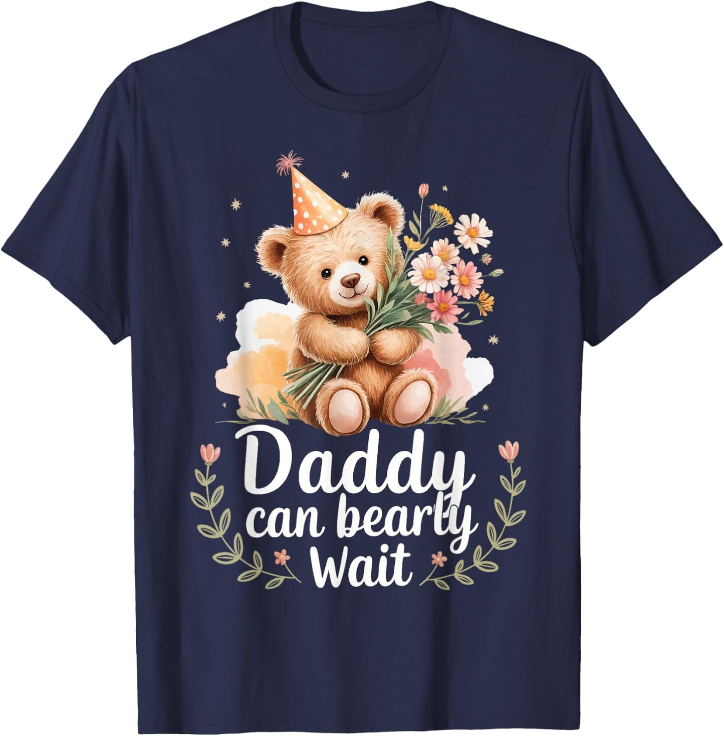 Daddy Can Bearly Wait T-Shirt - T-Shirt | Navy