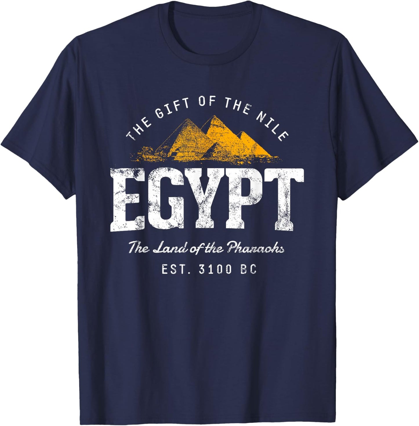 Egypt Souvenirs by Treaja Retro Egypt Vintage T-Shirt - T-Shirt | Navy